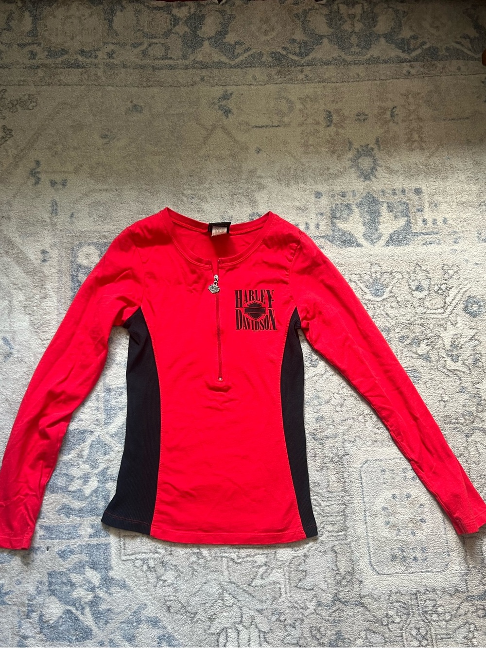 Harley Davidson zipup long sleeve shirt